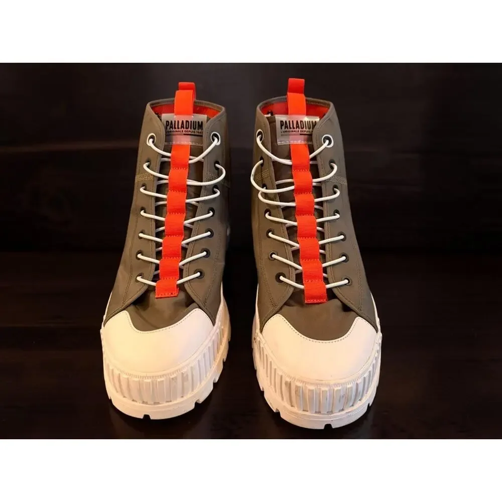 Palladium Pallashock Mid Ticket to Earth Dusky Green Men's Boots Size 13